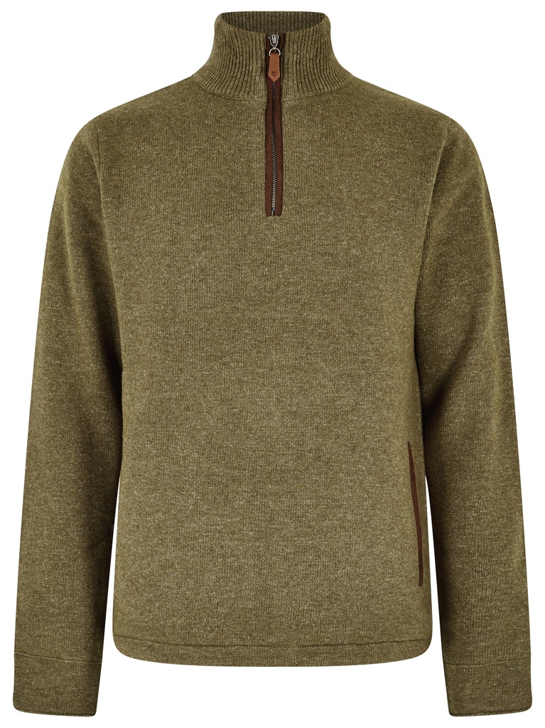 Dubarry - Feeney Zip Neck Sweater - Dusky Green