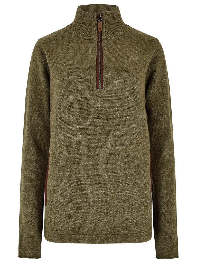 Dubarry - Morrisey Zip Neck Sweater - Dusky Green