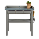 Tuinwerktafel met lades grijs