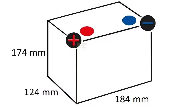 Batterij 12v 24Ah afmetingen