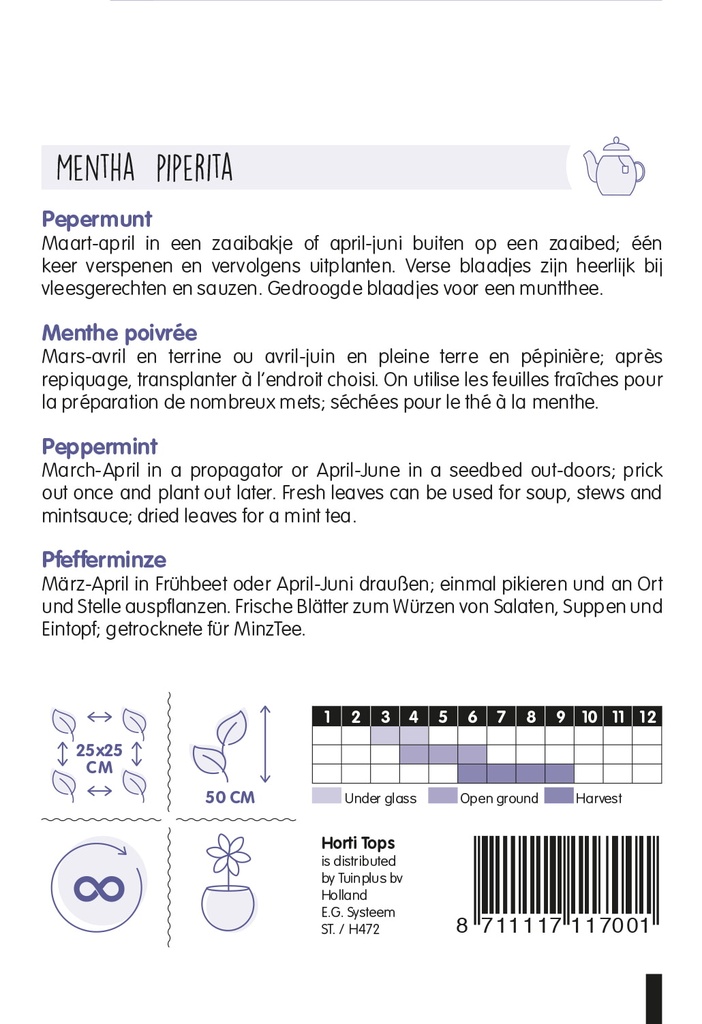 PEPERMUNT (Mentha Piperita) - ca 0,1 g