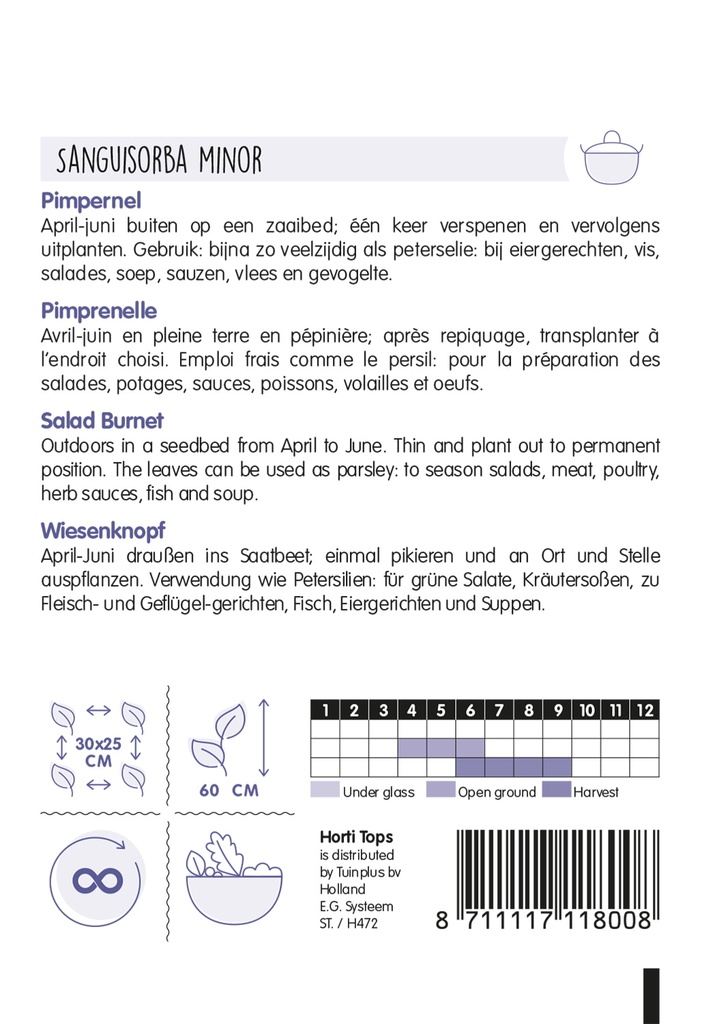 Pimpernel kleine - ca 1 g