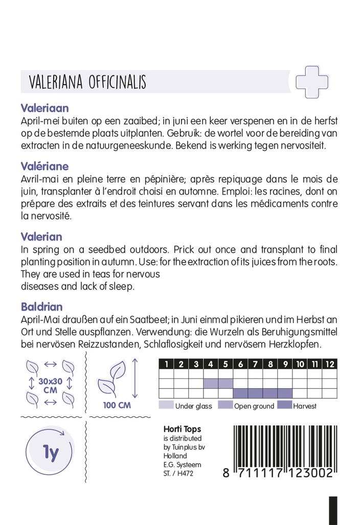 VALERIAAN - ca 0,25 g
