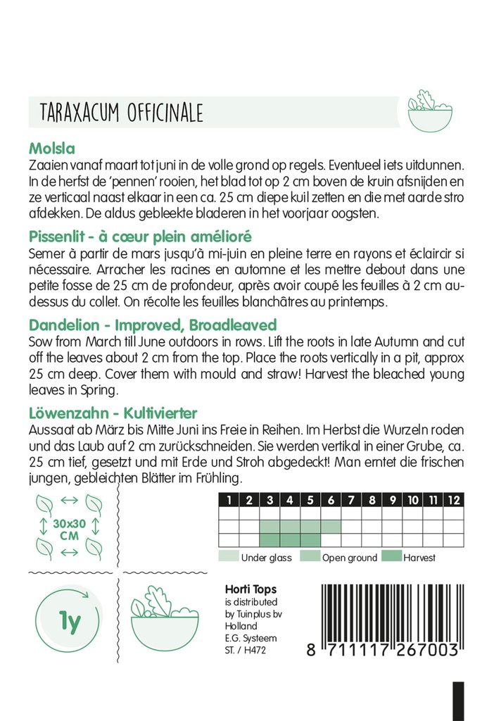 ##Bladgroenten MOLSLA - ca 0,75 g