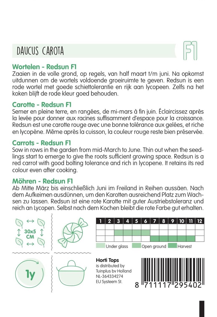 Wortelen REDSUN F1 - ca 500 z