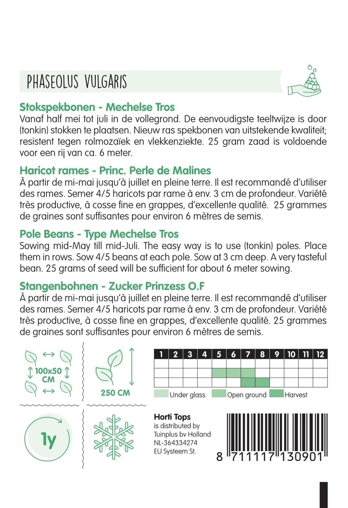 Stok- of staakbonen MECHELSE TROS - ca 100 g