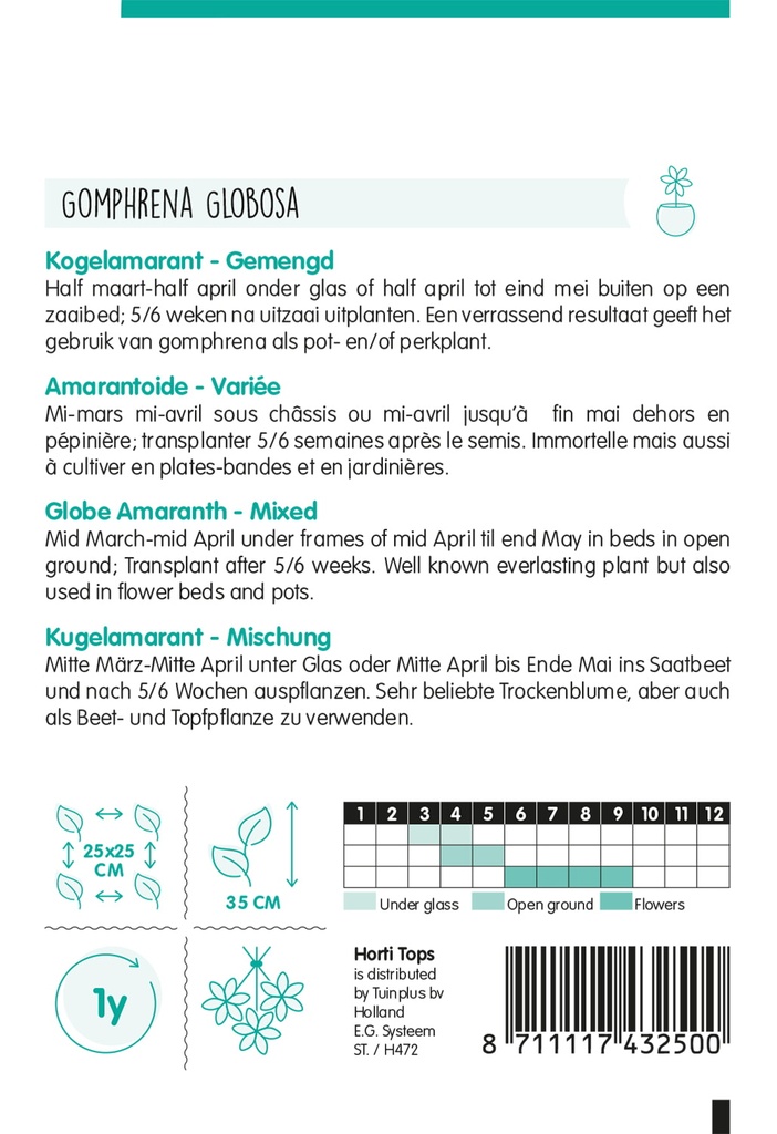 Gomphrena GLOBOSA - ca 0,25 g
