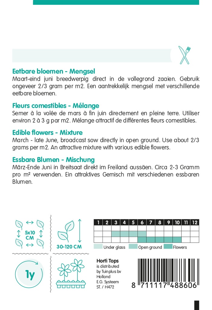 Eetbare bloemen mengsel - ca 5 g