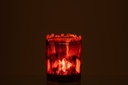 T-Lichthouder Veren Glas Bordeaux Small