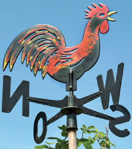 Girouette en matière sunthétique - 44 x 44 x 35 cm