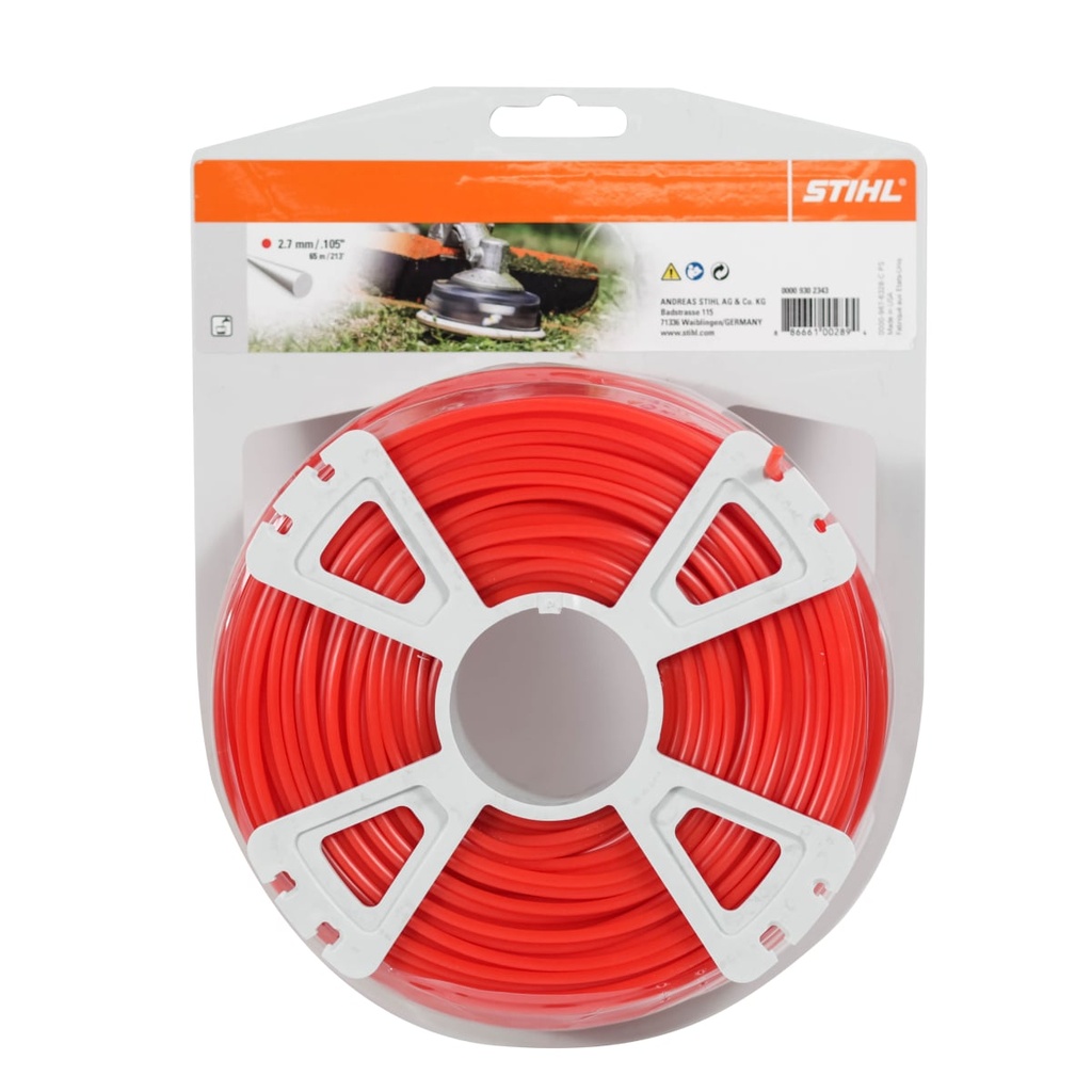 STIHL ronde maaidraad 2,7 mm x 65 m rood