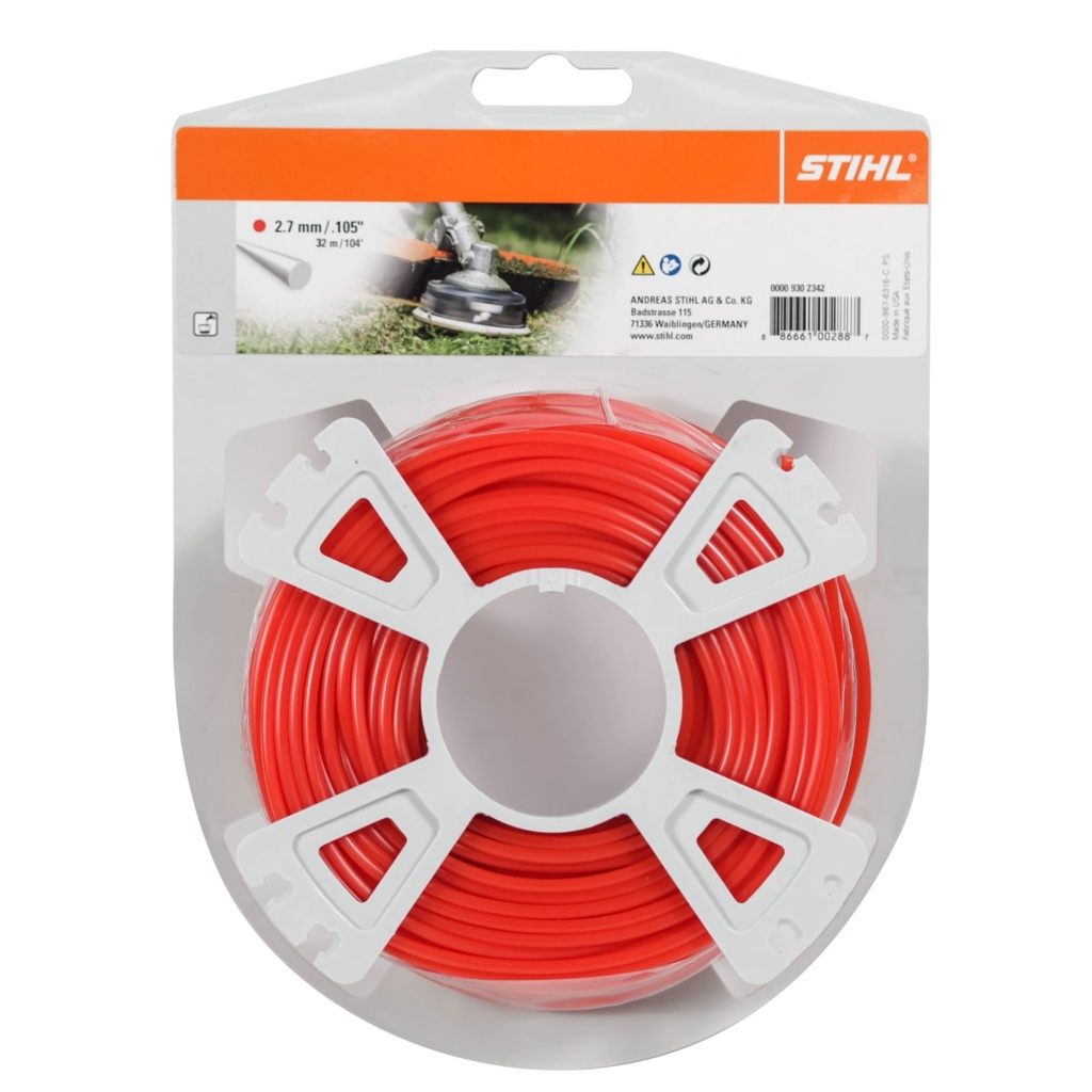 STIHL ronde maaidraad 2,7mm x 32m rood