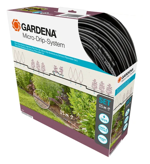 Gardena Micro-Drip-Bewatering gewassen/plantenrijen Set (15 m) 
