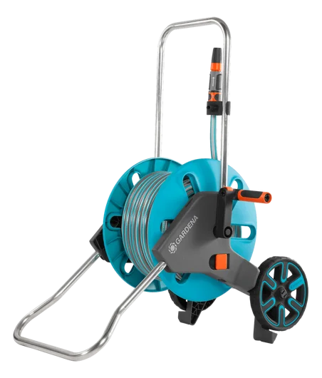 Gardena Slangenwagenset CleverRoll M, slanghouder met slang, systeemonderdelen, sproeier - 20m