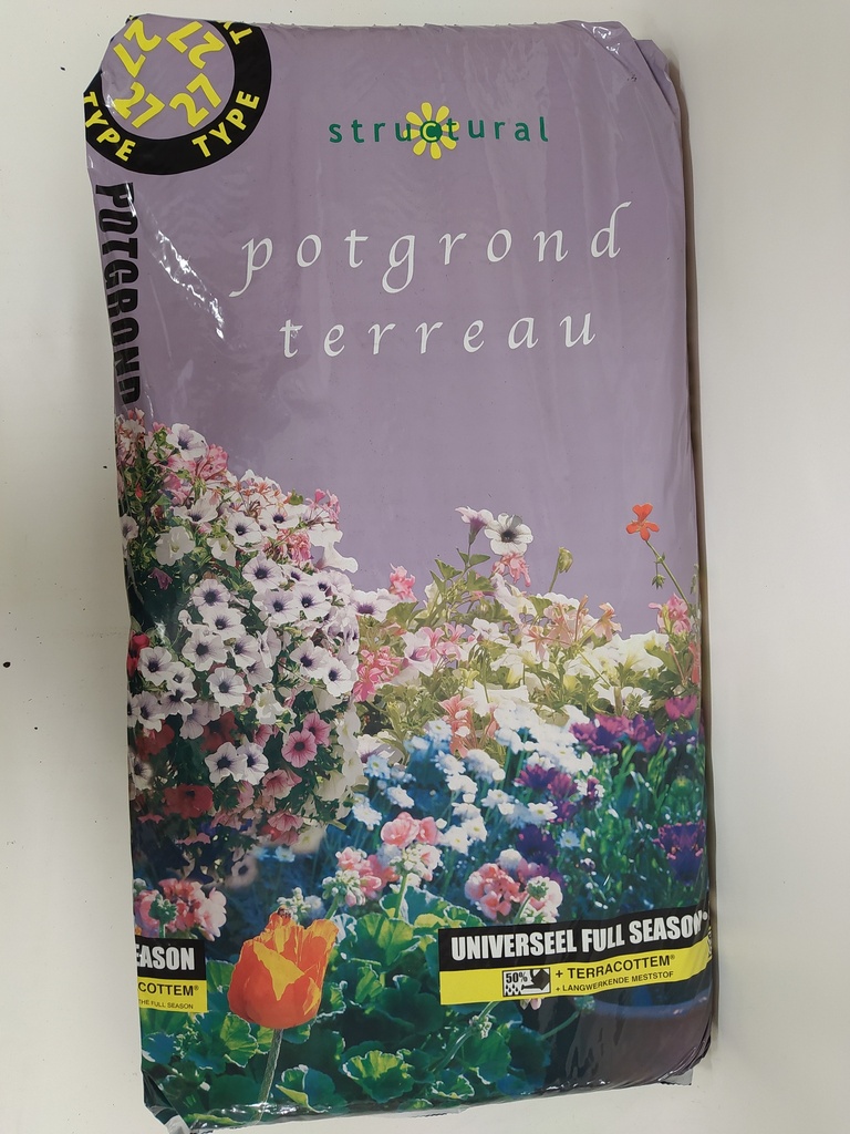 Structural terreau N° 27 TERREAU UNIVERSEL FULL SEASON avec TERRACOTTEM - 50 L