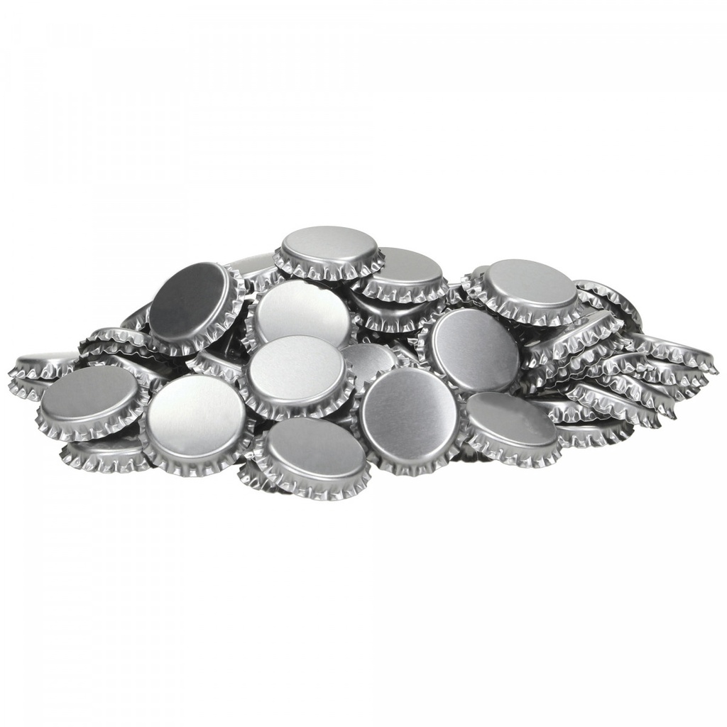 Kroonkurken 26 mm Zilver - 100 st