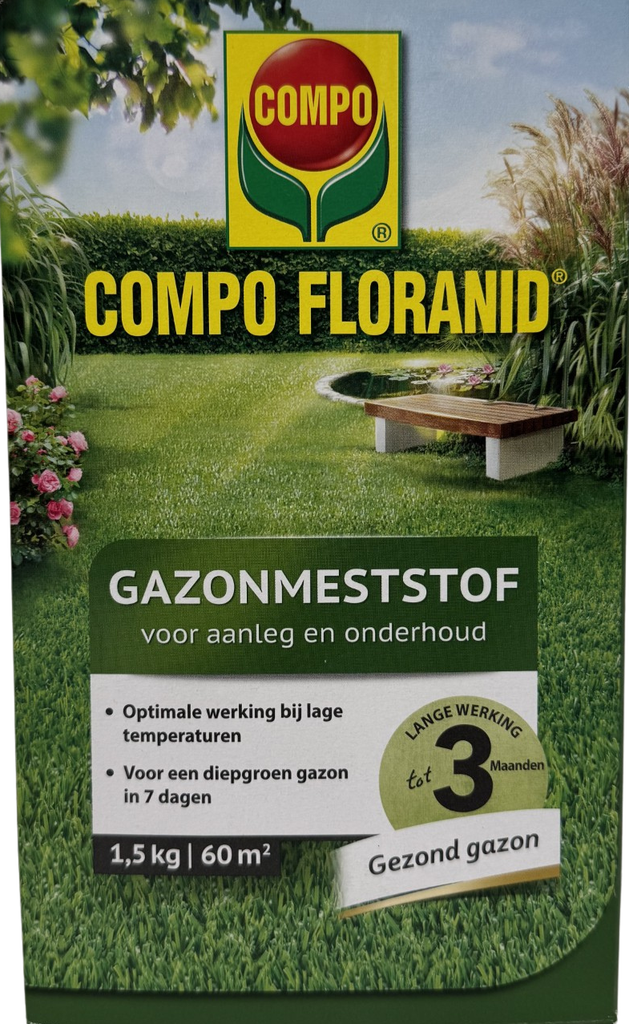 COMPO Gazonmeststof Met Lange Werking - 1,5 kg