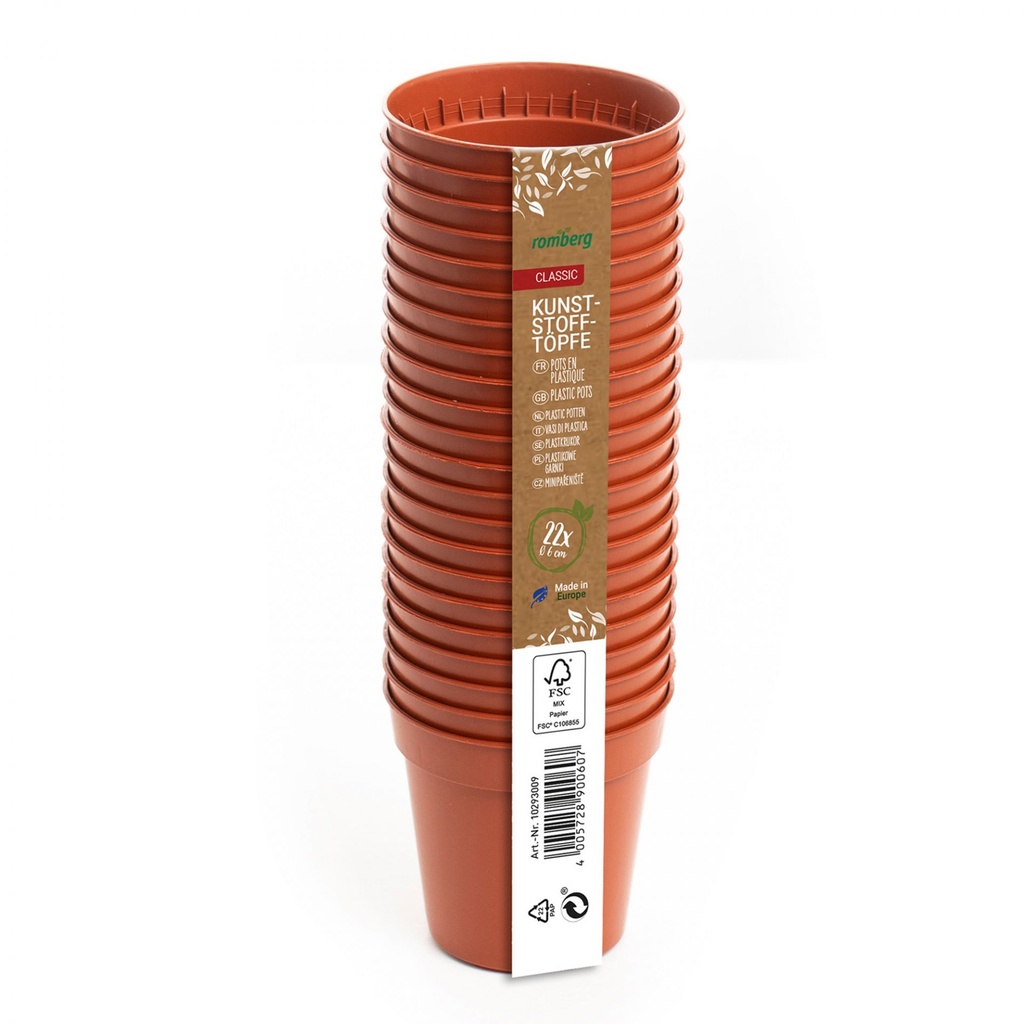 PLANTPOTJES 6 CM ROND,22 STUKS
