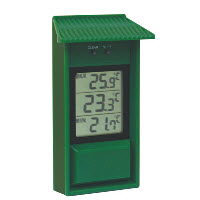 Elektronische min-max thermometer - 132 x 80 mm - groen