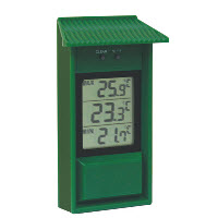 Thermomètre min-max électronique - 132 x 80 mm - vert