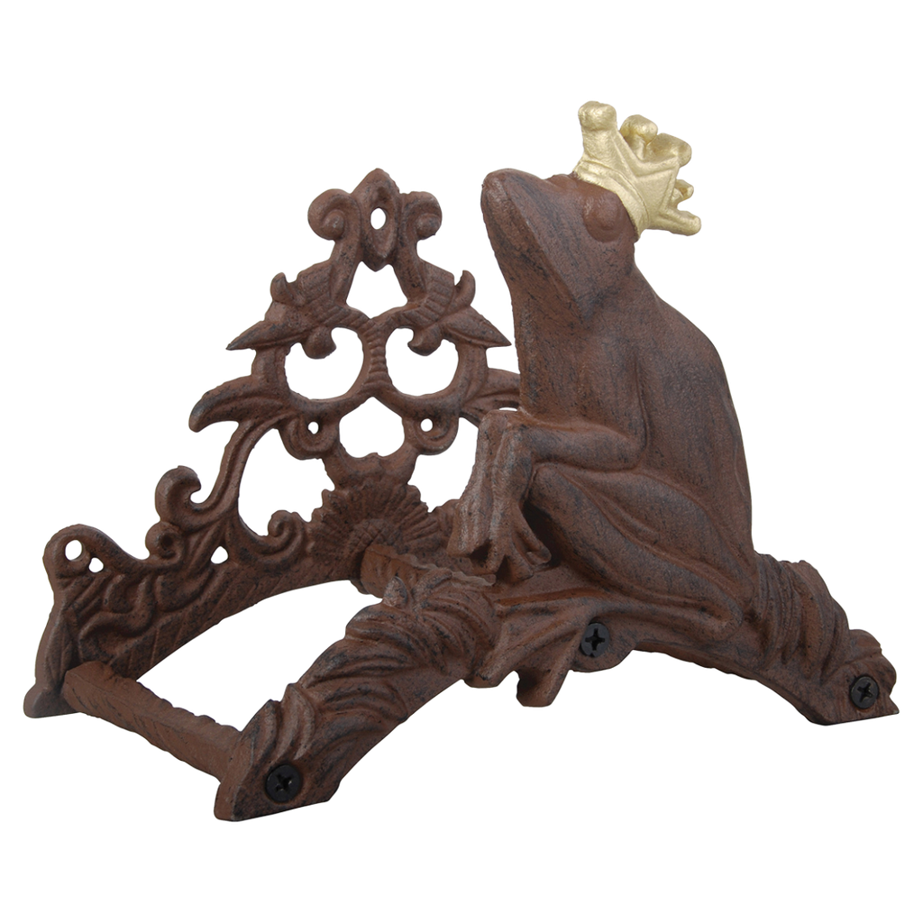 Tuinslanghouder kikkerkoning roest