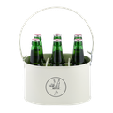 FLESSENKRAT MET OPENER,CREMEWIT