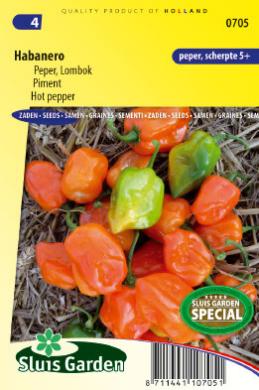 Piment HABANERO ROUGE ORANGE mélangé - environ 10 s