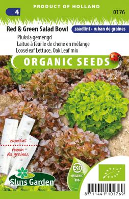 Bio - Babyleaves RED & GREEN SALAD BOWL - 5 m zaailint