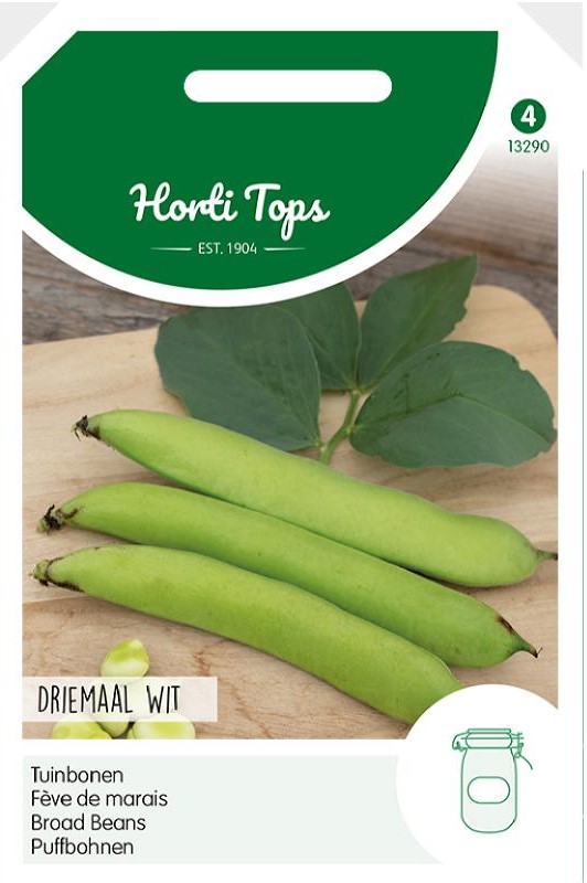 Tuin- of labbonen DRIEMAAL WIT (vervangt Aguadulce) - ca 100 g