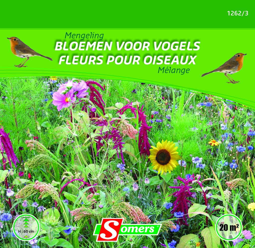 Mélange de fleurs pour oiseaux - 25 gr / 20 m²
