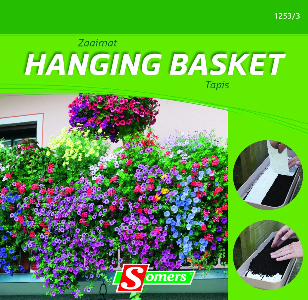 Zaaimat bloemenmix voor hanging basket - ca 45 cm x 17 cm