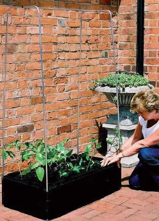 Mini grow bed avec appui pour les plantes - 115 L