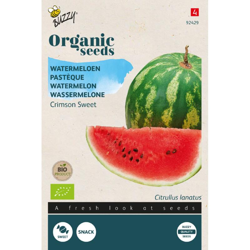 Biologische zaden,Watermeloen crimson Sweet,1 g
