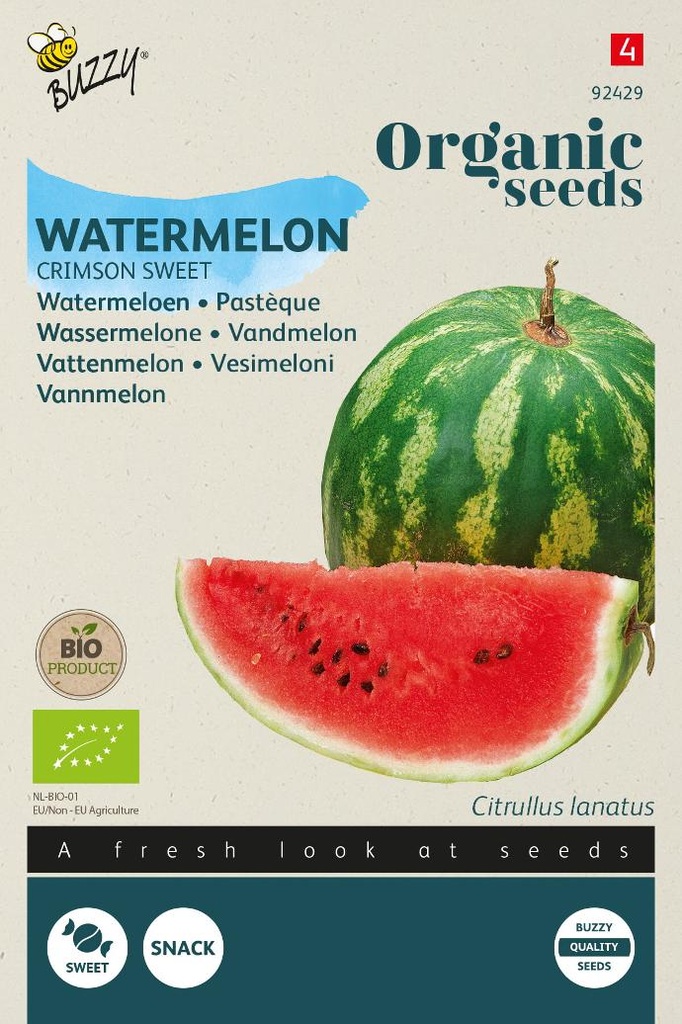 Watermeloen CRIMSON SWEET (BIO) - ca 1 g