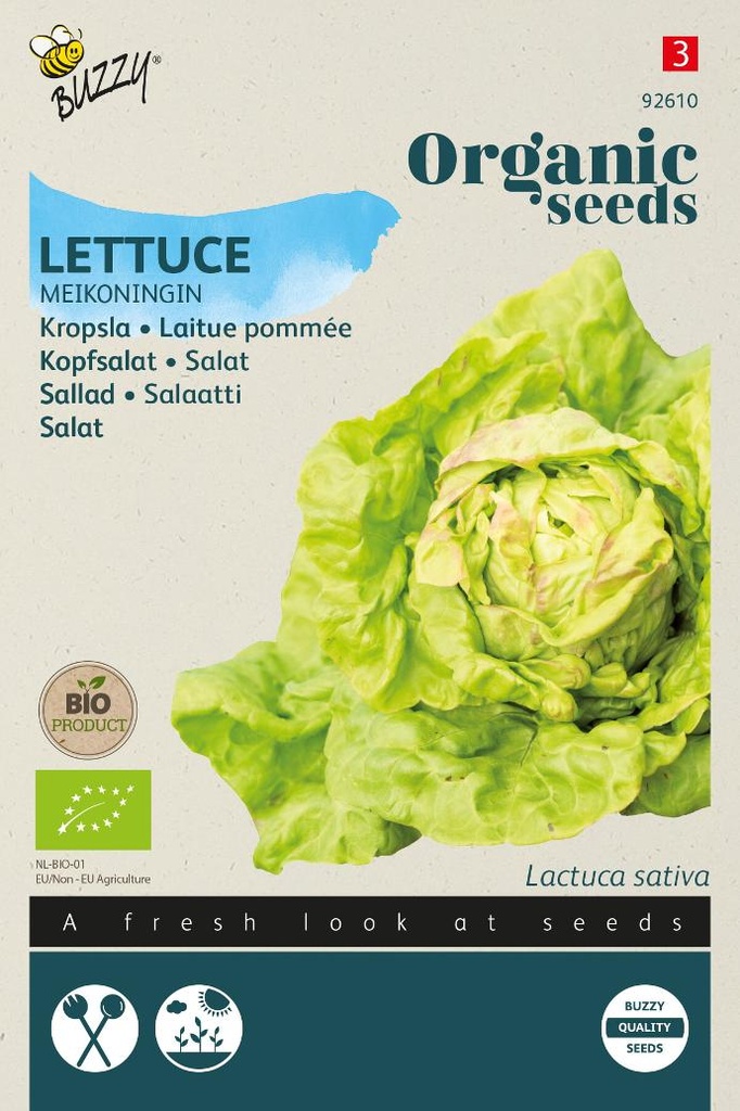 Bio - Laitue pommée LAITUE REINE DE MAI - ca 1 g