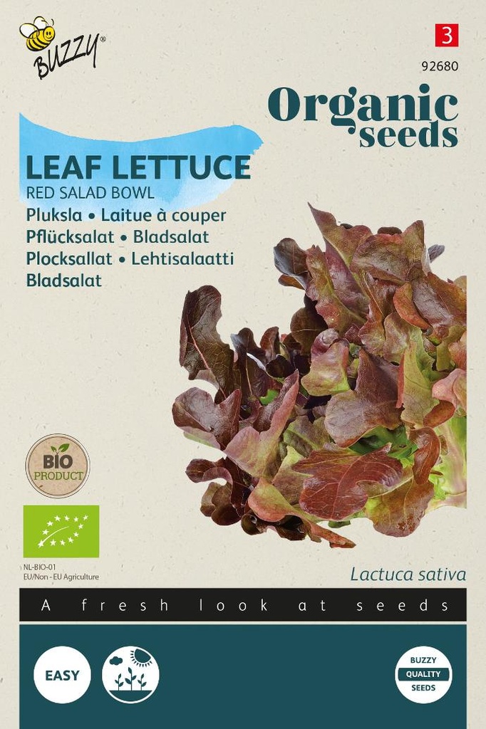 Pluksla RED SALAD BOWL (BIO) - ca 1 g