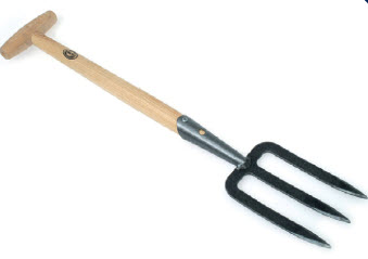 Petite fourche bêche à 3 dents