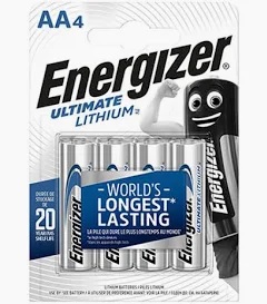 ENERGIZER - LITHIUM AA 1.5V, 4 STUKS