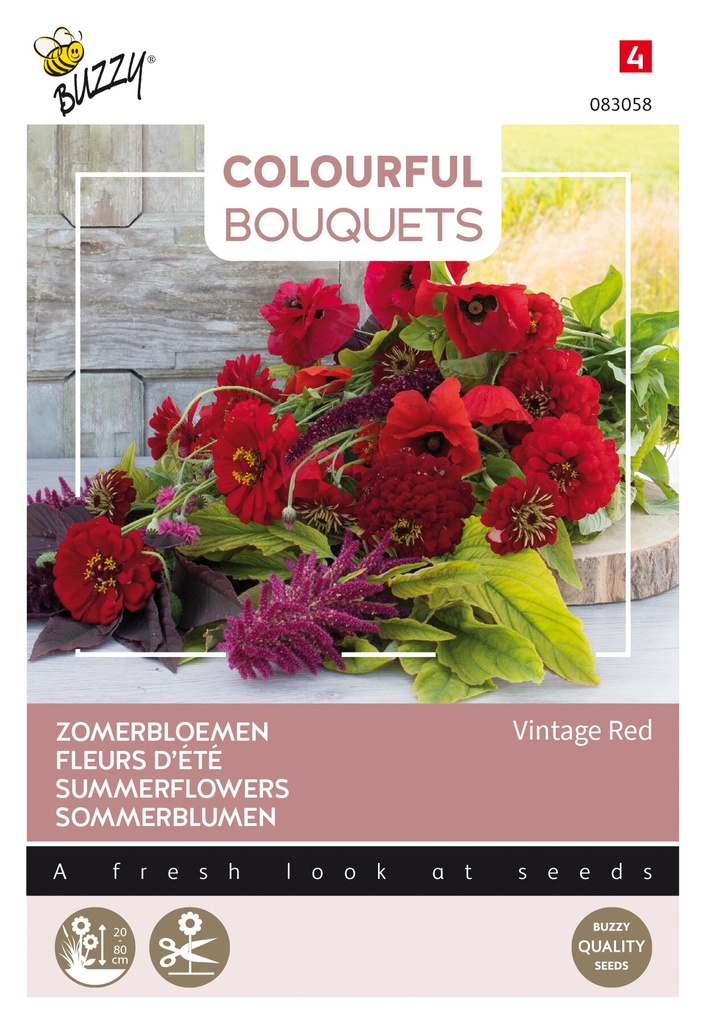 Inheemse bloemenmix rood - ca 5 g