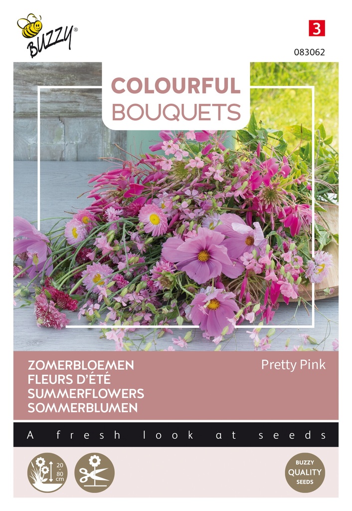 Inheemse bloemenmix roze - ca 5 g