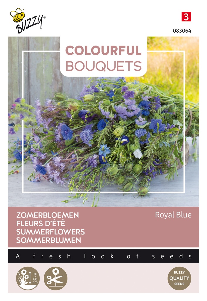 Inheemse bloemenmix blauw - ca 5 g