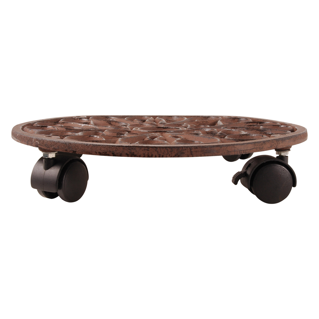 CAST IRON PLANT TROLLEY - ROUND ca. 33 cm
