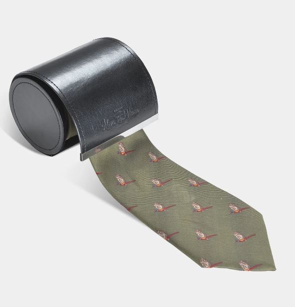 ALAN PAINE Ripon Silk Tie - Flying Pheasant