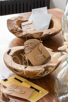 Schaal Igor Onregelmatig Teak Hout Naturel Small