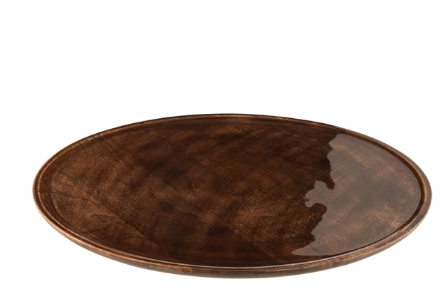 Schaal Rond Draai Mango Hout Bruin