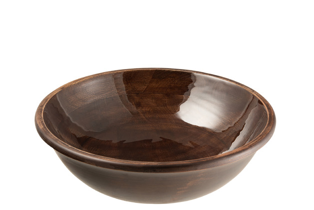 Kom Laag Mango Hout Bruin Small