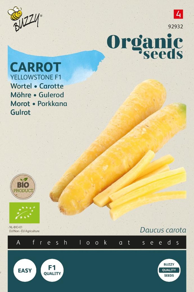 Bio carottes YELLOWSTONE F1 - ca 250 s
