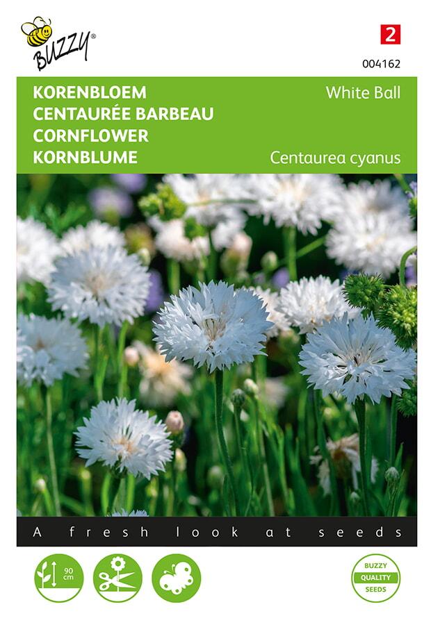 Korenbloem WHITE BALL - ca 1 g