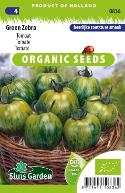 Bio tomates GREEN ZEBRA - ca 30 s