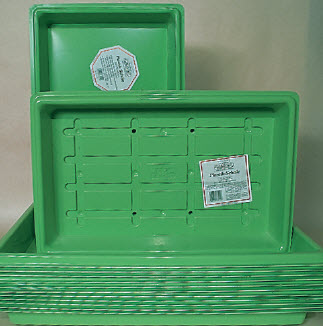 Zaai- en transportbakken - onderschaal met gaten - zwart 58x40.5x7cm